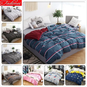 

1 piece Bed Duvet Cover Adult Kids Soft Cotton Bedspreads Single Twin Full Queen King Size Bedding Bag 180x220 200x230 220x240cm