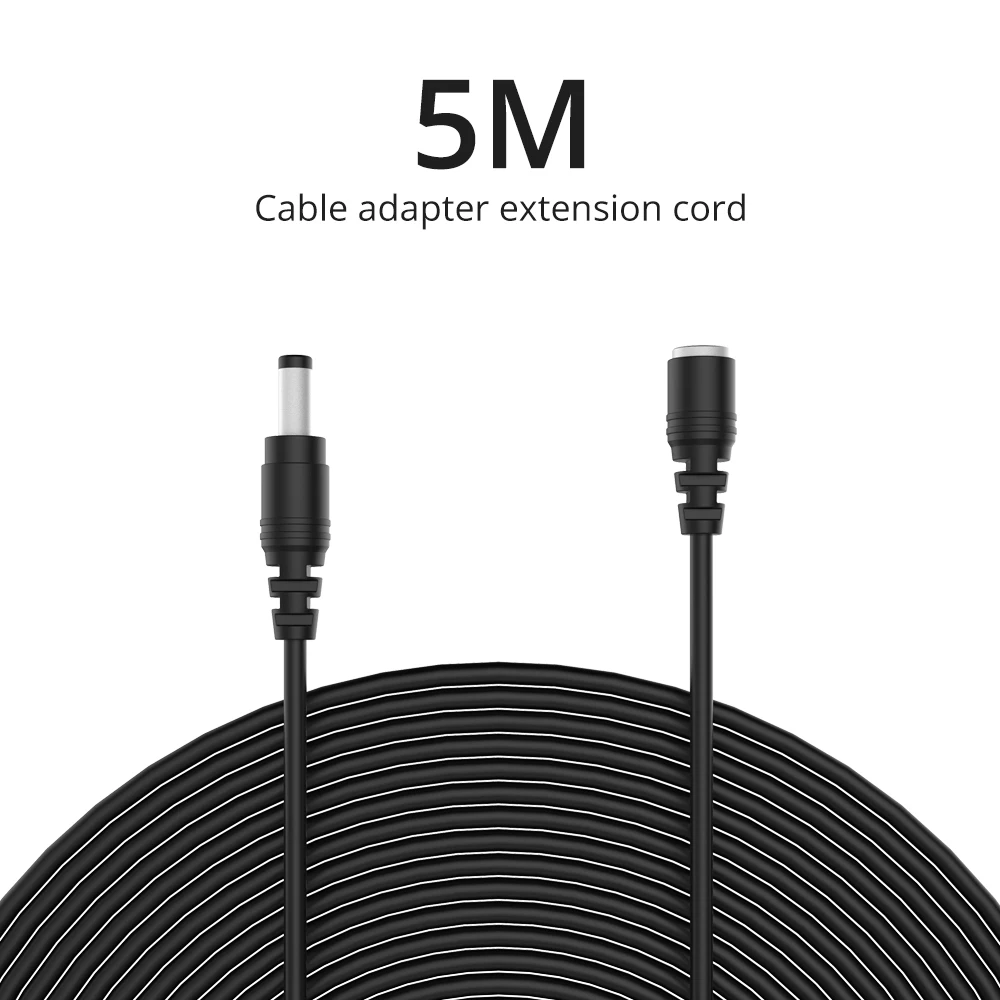 

ATFMI 5M Cable Adapter Extension Cord High Quality DC Power Extension Cable Applies To Home IP Camera