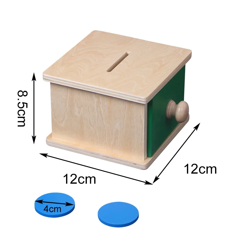 Детские Монтессори материалы для малышей, детские игрушки, деревянная коробка для монет, шар, соответствующая коробка для обучения, обучения, дошкольного обучения