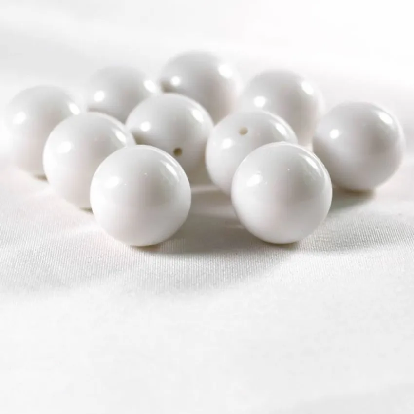 

Wholesale 6.8.10.12.14mm White Gumball Bubblegum Acrylic Solid Loose DIY Beads for Necklace Jewelry Making AC-10