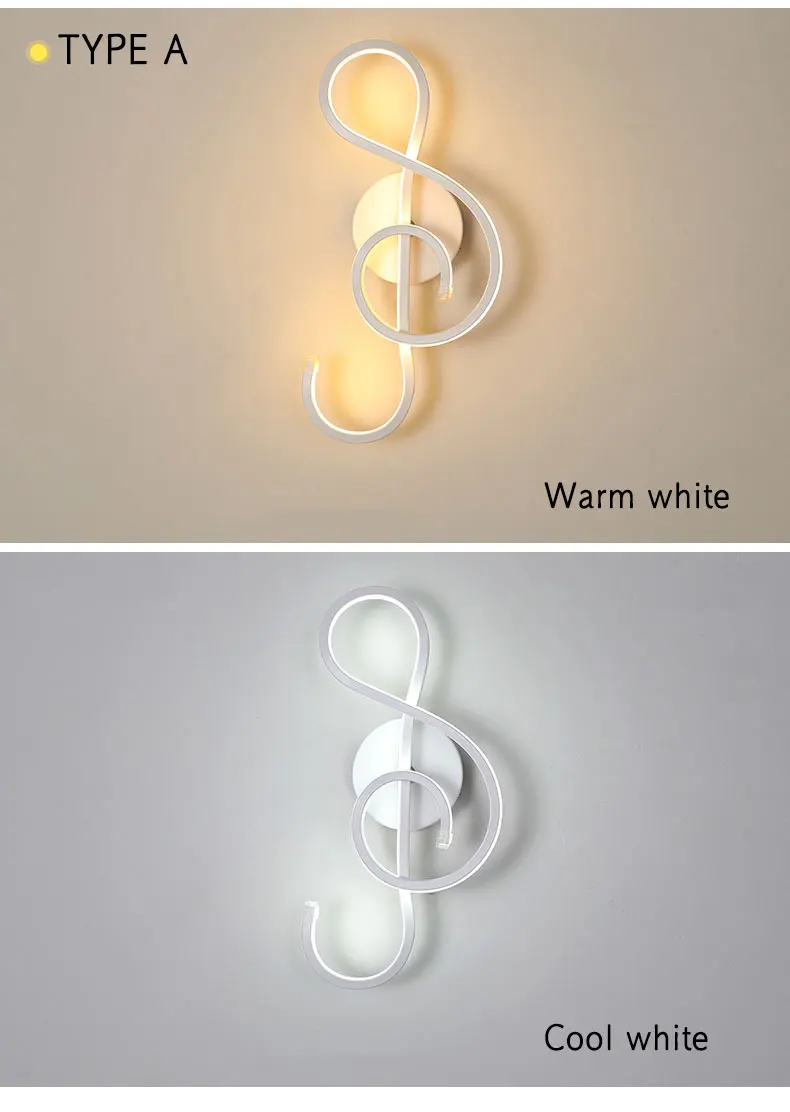 Простой современный светодиодный настенный светильник для гостиной, спальни, столовой, прикроватные лампы, белое бра, светодиодный настенный светильник, креативный светильник