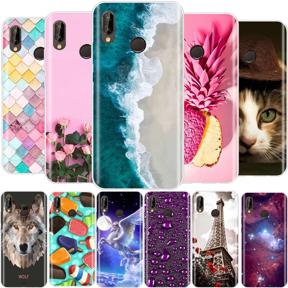 Чехол huawei Y7 2019 силиконовый чехол для задней крышки Coque Hoesje телефона Funda Prime |