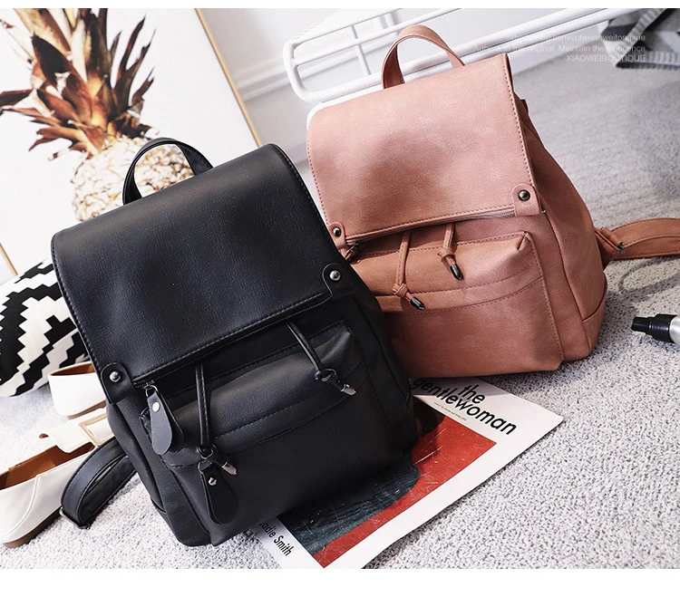 women leather backpack  (2)