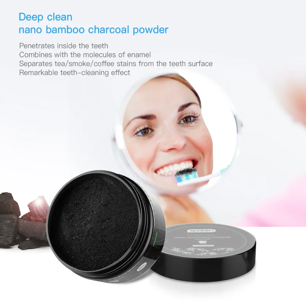 

Teeth Whitening Powder Natural Organic Activated Charcoal Bamboo Toothpaste Teeth Health Care