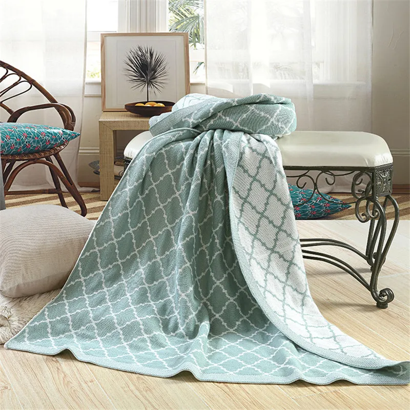 Super Soft Plaids Knitted Throw Blankets, Bed Blanket (Warm/Cozy/Fluffy), Lightweight and Easy