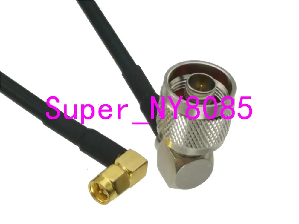 

RG58 N Male Plug Right angle to SMA Male Plug Right angle RF Jumper pigtail Cable 6FT~20M