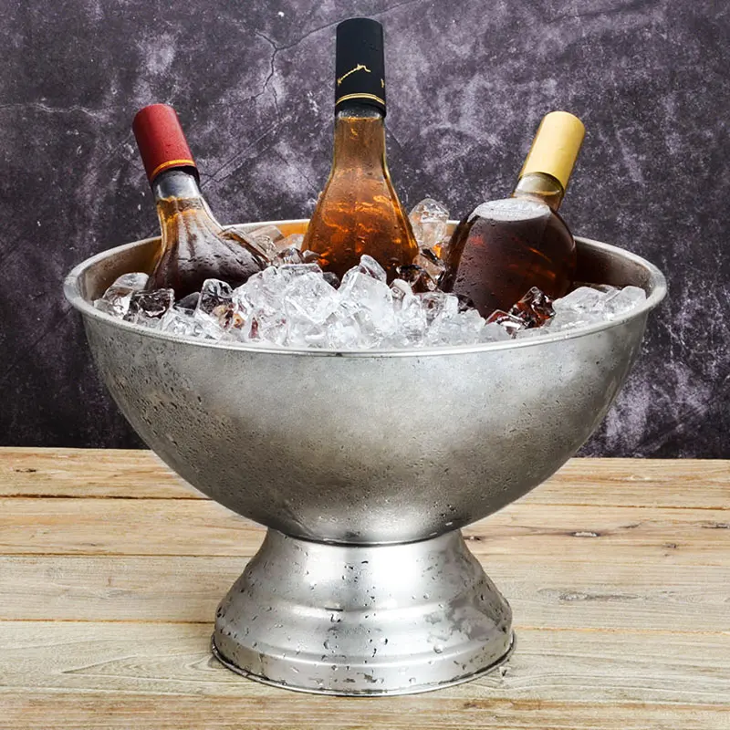 

1 шт. ведро шампанское 304 ведро для льда из нержавеющей стали в гранулах