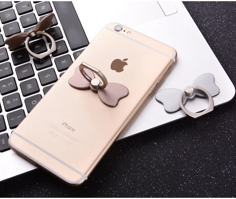 360 Rotate Finger Ring Holder Mobile Stand for Iphone Samsung Support Finger Bracket Mount Grip Cute Cartoon Heart Rabbit Bunny