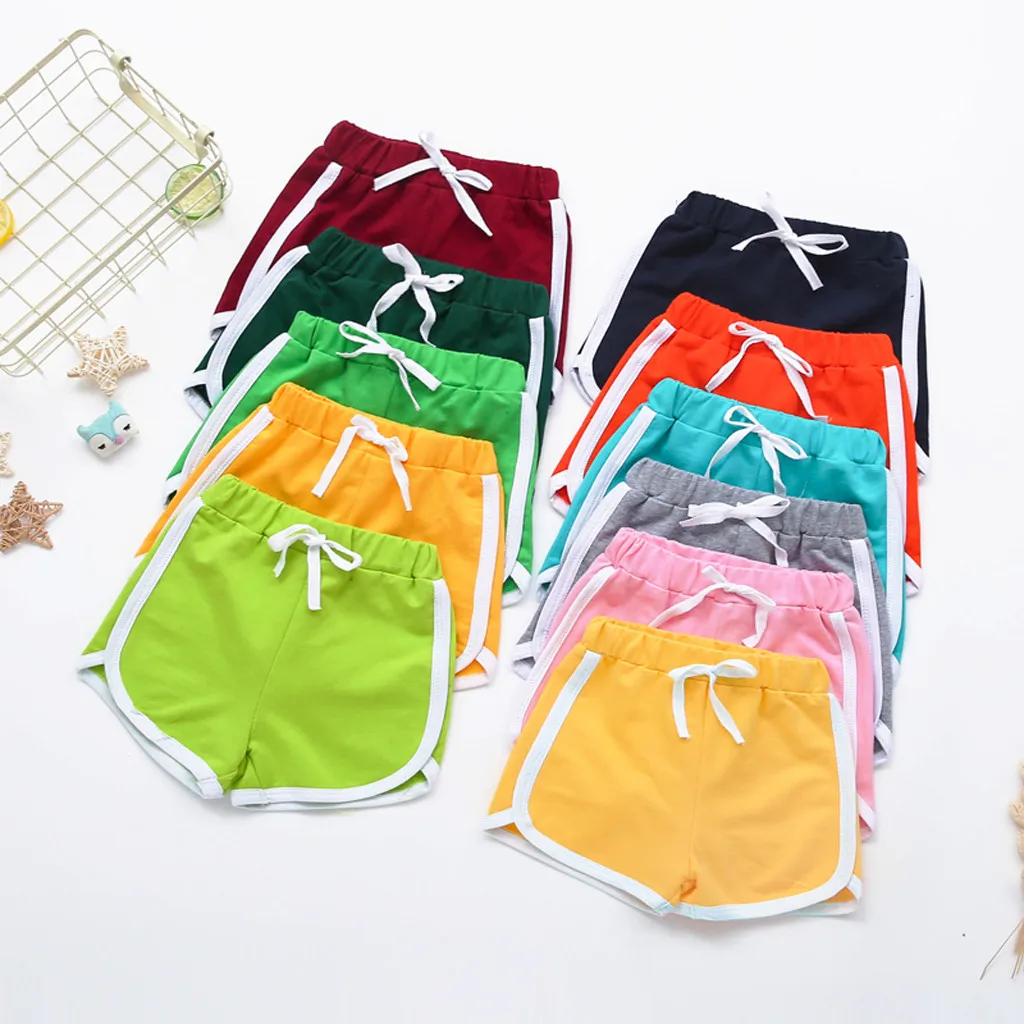 baby shorts kids shorts for girls boys toddler children Elastic sports short cotton Pants clothes шорты для мальчика хлопок 4