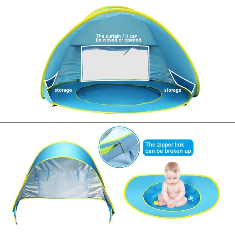 Automatic free children's beach tent children pool baby UV protection High quality outdoor camping easy use tent Automatic free children's beach tent children pool baby UV protection High quality outdoor camping easy use tent