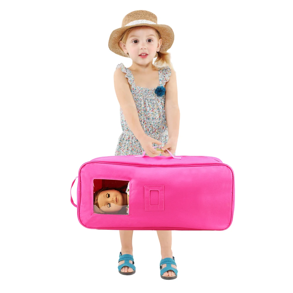 Новое поступление 3 предмета/партия = 1 чемодан+ 1 кукла платье шляпа аксессуары Куклы нашего поколения одежда для 18 дюймов куклы DIY подарок