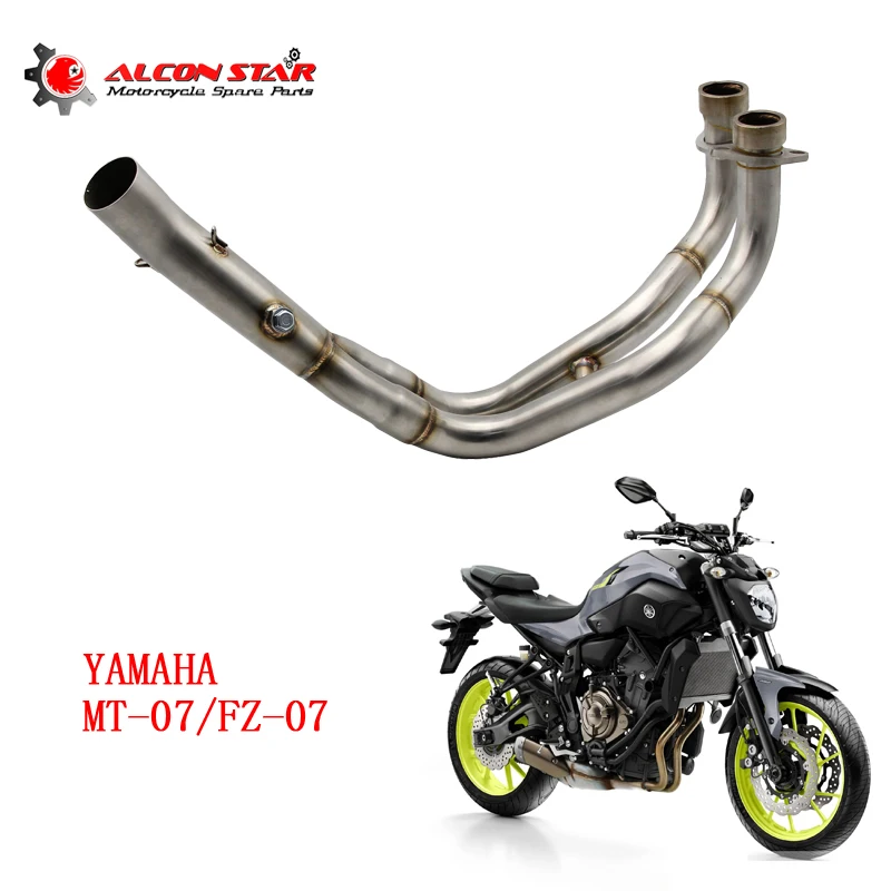 

Alconstar Motorcycle Modified Muffler Pipe Link Pipe Front Header Pipe Tube Fit For Yamaha FZ-07 MT-07 MT07 Full System