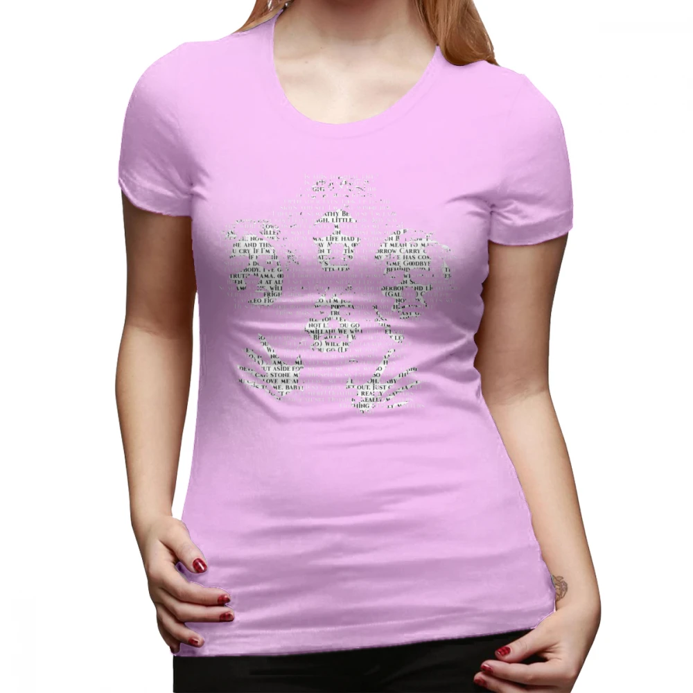 Queen Rock T-Shirt Bohemian Rhapsody T Shirt Oversized Short Sleeve Women tshirt White Street Wear O Neck Ladies Tee Shirt - Цвет: Розовый
