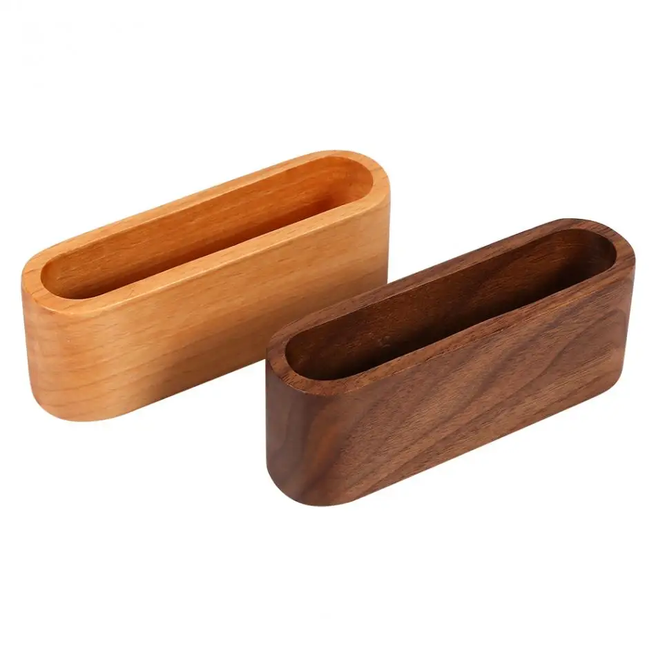 

1Pc Creative Wooden Business Card Holder Case Storage Box Organizer Office Desktop Ornaments Box