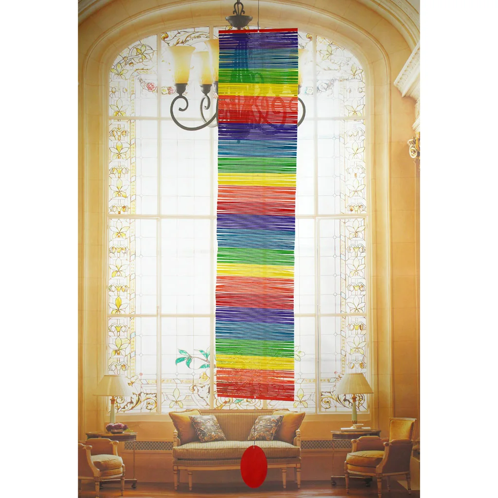 Rainbow Color Spiral Wind Garden Park Tent Charm Hanging Spinner 5 Size 