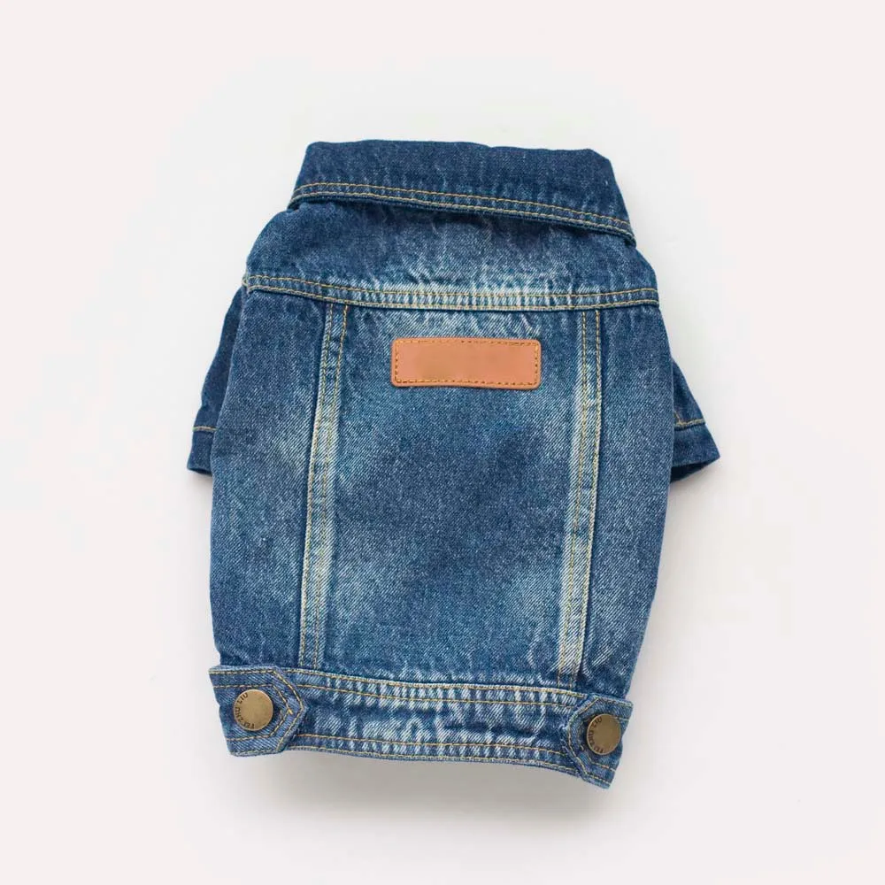 

Fashion Pet Coat Dog Jacket Clothes Puppy Denim Solid Clothing Coat Apparel Cowboy Pet Clothes For Two Feet ropa perro invierno
