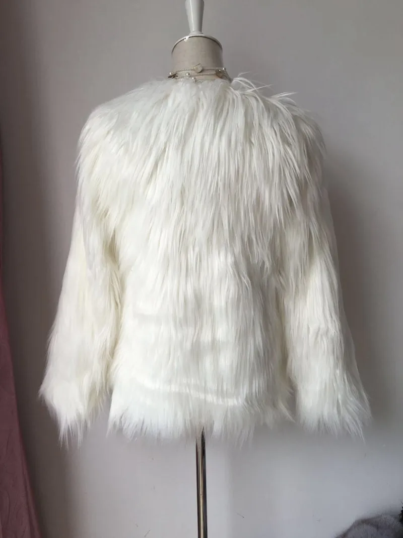 Женское пальто из искусственного меха для весны, осени и зимы, короткие куртки из искусственного меха, теплая Женская модная верхняя одежда с длинным рукавом