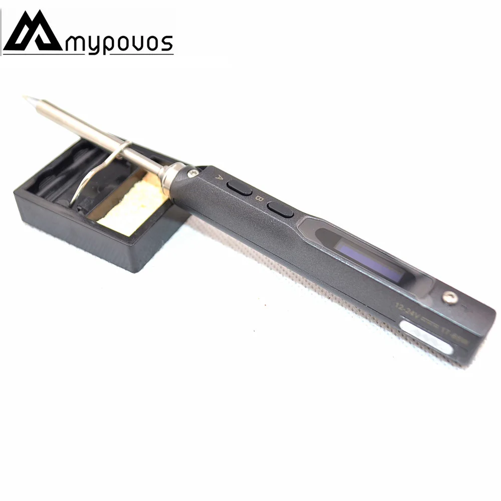 

MYPOVOS TS100 Pen-type MINI Programmable Smart Adjustable Digital LCD Electric soldering iron Soldering station ARM MCU