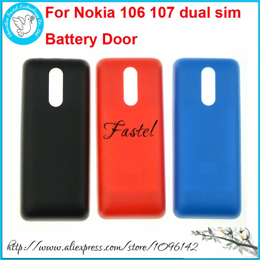 

New Mobile Phone back rear housing cover case/battery door cover For Nokia 106 107 dual sim BLACK/RED/BLUE