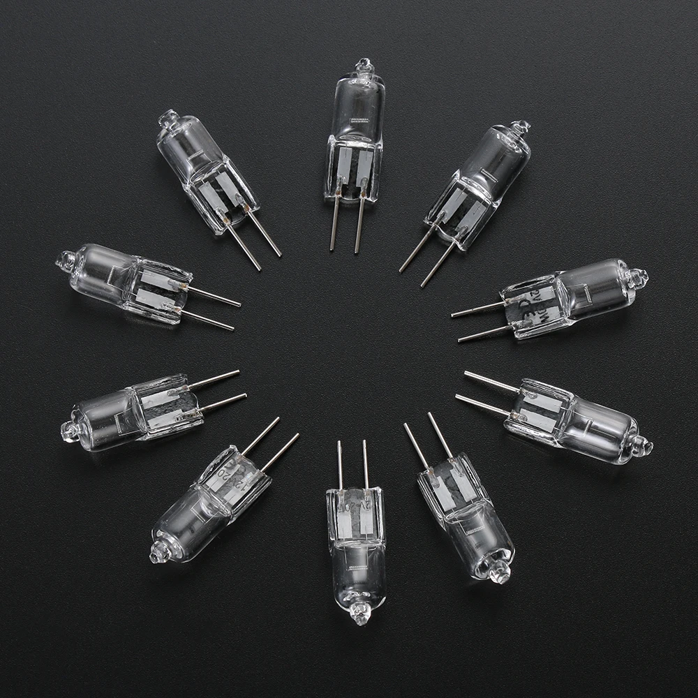 

10PCS Top Quality Halogen G4 Bulb 12V JC Type G4 Halogen Lamps Dimmable 20W Watt Clear Each Bulbs Lamp Set With An Inner Box