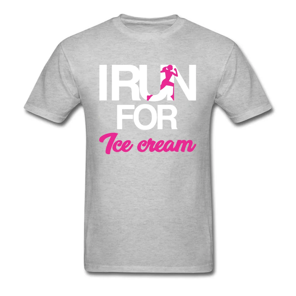 I Run for Ice Cream Shirt - Fitness Tee Running Shirt Gym_grey
