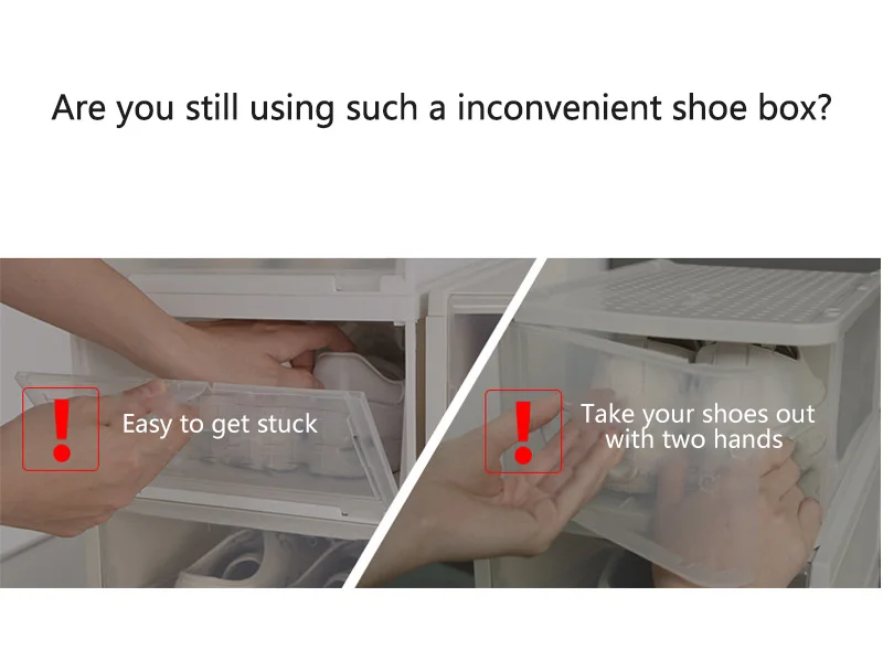 3 шт./компл. двухтактный Обувная коробка стоит стеллаж для выставки товаров Пластик складная обувь Штабелируемый органайзер ящик для хранения косметики ящик для хранения Коробки обувь для занятий спортом стойка для обуви