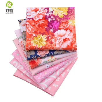

Shuanshuo New Cotton Fabric Patchwork Fabric Floral Series Fat Quarter Bundles Fabric For Sewing Doll Cloths 40*50cm 7pcs/lot