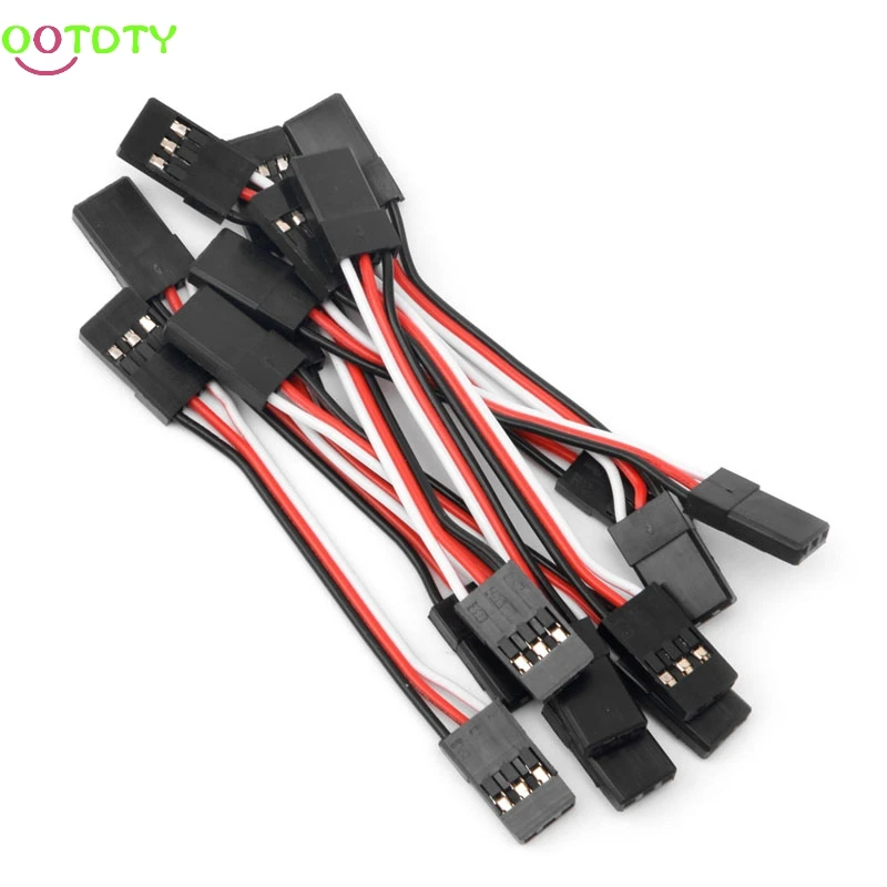 10Pcs 5cm Male to Male Quadcopter Extension Lead Servo Futaba JR Wire Cable