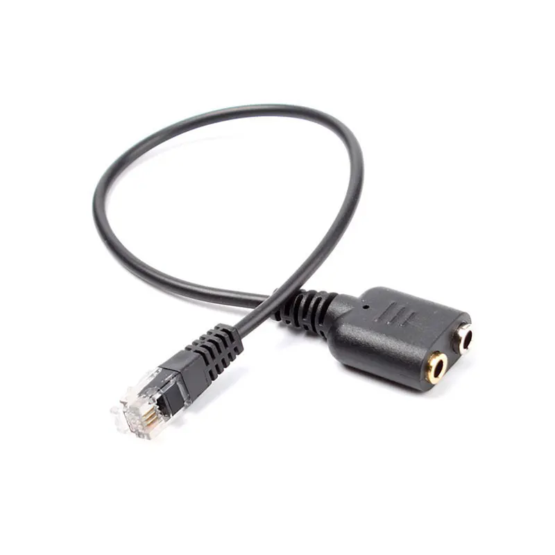 

RJ11 to Dual 3.5mm Headphone Female Adapter Converter Audio Cable 20CM