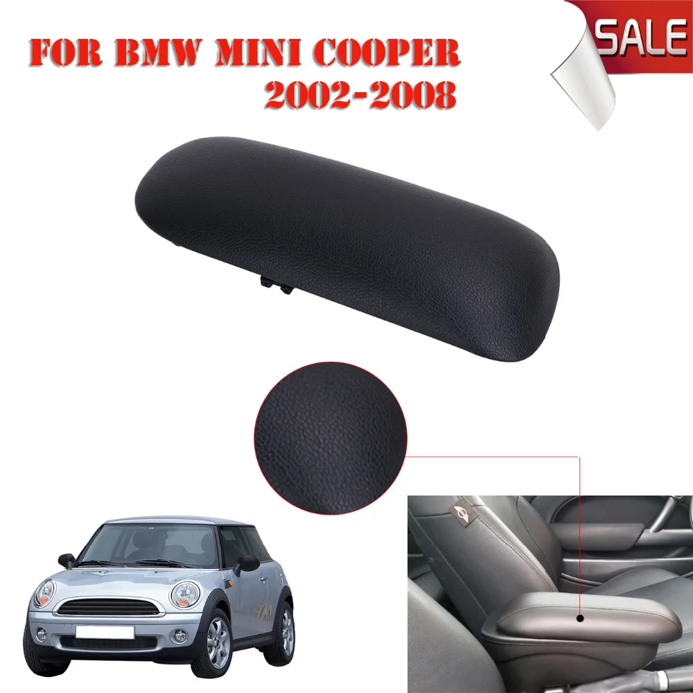 

Sliding Top For BMW Mini Cooper R56 R50 R53 2002-2008 Black Leather Console Storage Box Arm Rest Pad Armrest Lid Cover #P520-1