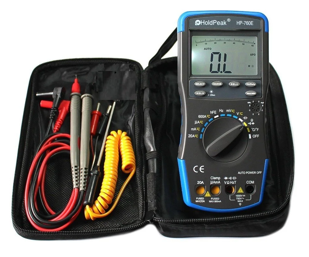 HoldPeak HP 760E Auto Ranging Digital Multimeter Meter with Min Max