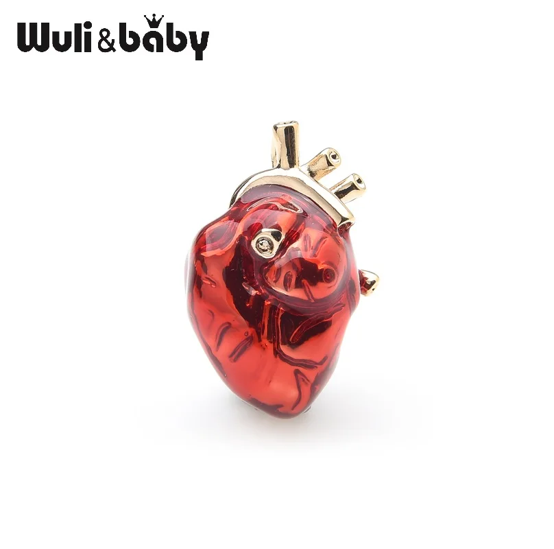 Wuli & baby красная эмалированная бриллиантовая брошь для профессиональной униформы