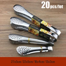 20 шт./лот нержавеющая сталь еда щипцы анти термостойкие щипцы для хлеба Кондитерские зажим барбекю Кухонные Щипцы для блюд щипцы