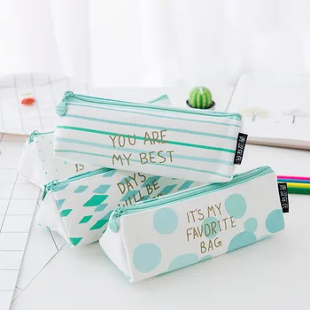 

Korean Cute Pencil Case Stationery Canvas Lovely Green Fresh Style Pencil Bag Kawaii School Pen Bag Student Gifts