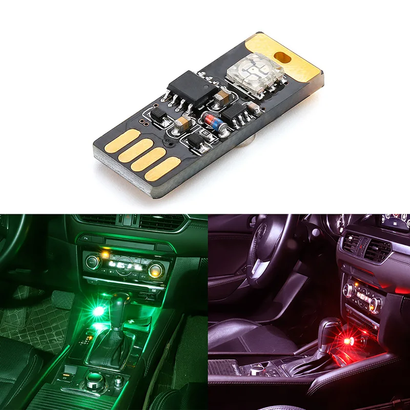Автомобильный USB RGB интерьер атмосфера красочный контроль LED свет для Audi A2 A4 8L 8P B5 B6