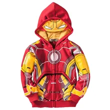 The Avengers Iron Man Children Hoodies Sweatshirt Boys Girls Spring Autumn Coat Kids Long Sleeve Casual Outwear Kids Clothes
