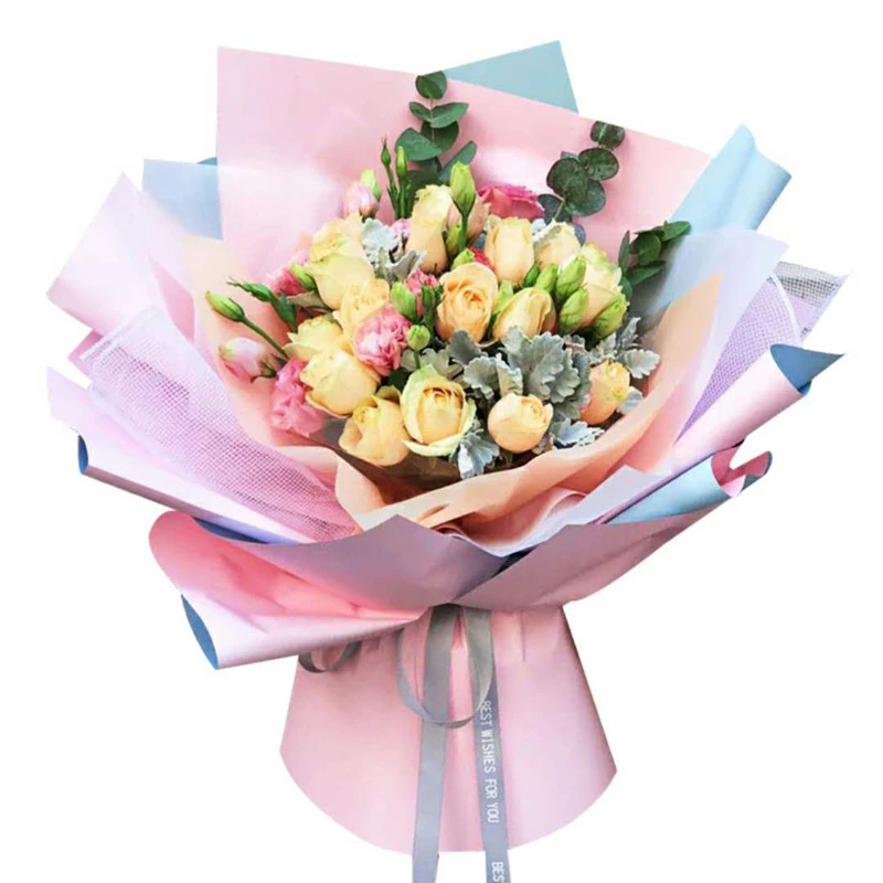 10 個韓国の花 2 トーン紙包装ギフト中間色花屋包装紙の花の花束用品 Aliexpress