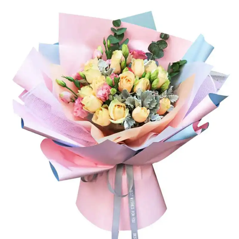 10pcs korean flowers two tone paper packaging gift wrapping neutral color florist wrapping paper flower bouquet supplies paper flower bouquets for sale