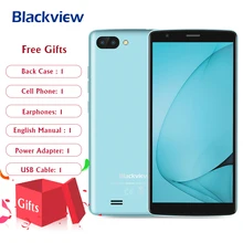 BLACKVIEW A20 3G Smartphone 5.5 Inch MTK6580 Quad Core 1.3GHz 1GB RAM 8GB ROM Android 8.0 Dual Back Cameras 3000mAh Mobile Phone