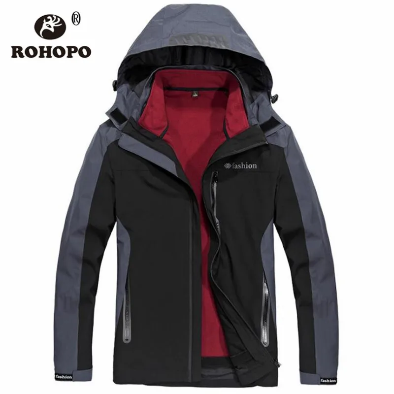 Winter Windbreaker Jacket Coat Detachable Fleece Soft Shell Winter Keep Warm Waterproof Wind Breaker Overcoat Brand Overcoat Men
