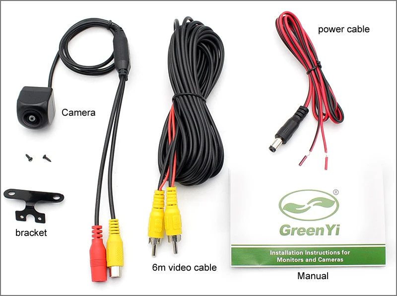 GreenYi 180 градусов HD широкоугольный Рыбий глаз объектив динамическая траектория парковочная линия Автомобильная камера заднего вида парковочный монитор