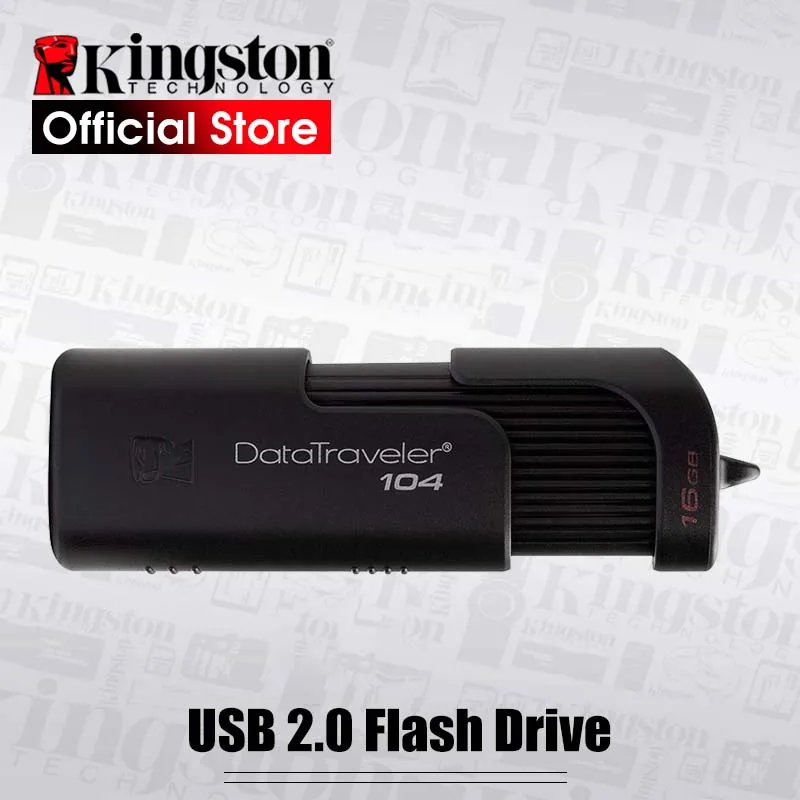 Kingston USB флеш-накопители USB 2,0 ручка-накопитель высокоскоростные флешки DT104 16 gb бизнес офисный автомобиль 16 GB USB флешка
