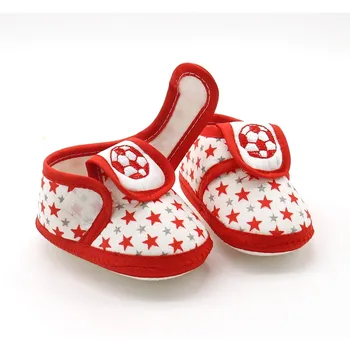 

Baby Shoes Newborn Soft Sole Shoes Girls Boys Cute Star Soccer Pattern Cotton First Walkers Toddler Moccasins Black Red Blue