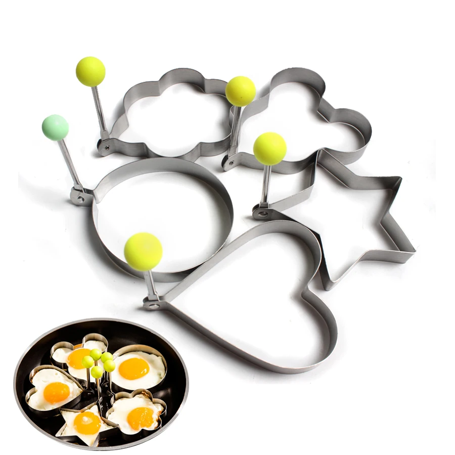 

Thick Stainless Steel Fried Eggs Cooking Tools Omelet Breakfast Baking Model Egg-shaped Creative Kitchen Appliances