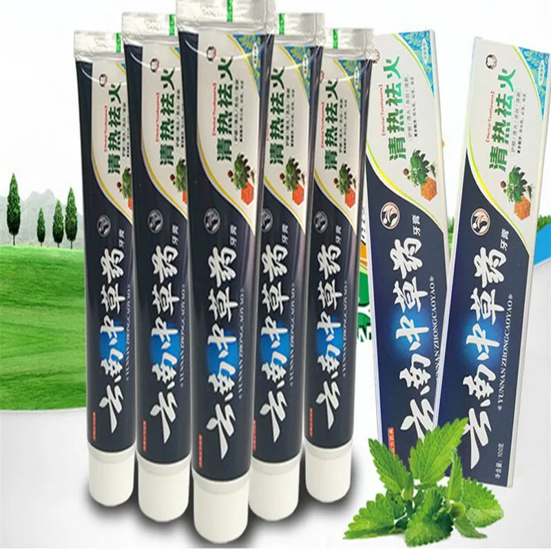 Зубная паста Юньнань байяо 180 отбеливающая зубная паста|yunnan baiyao toothpaste|black