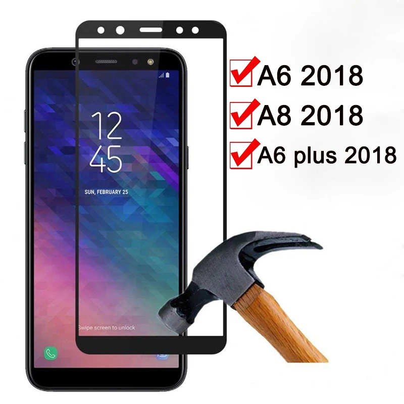 Защитное стекло для Samsung A6 Plus A8 2018 закаленное защиты экрана на Galaxy A 6 8 6a 8a A62018 A6plus
