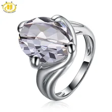 Hutang Pure White Topaz Stable 925 Sterling Silver Solitaire Ring Gemstone For Girls’s New