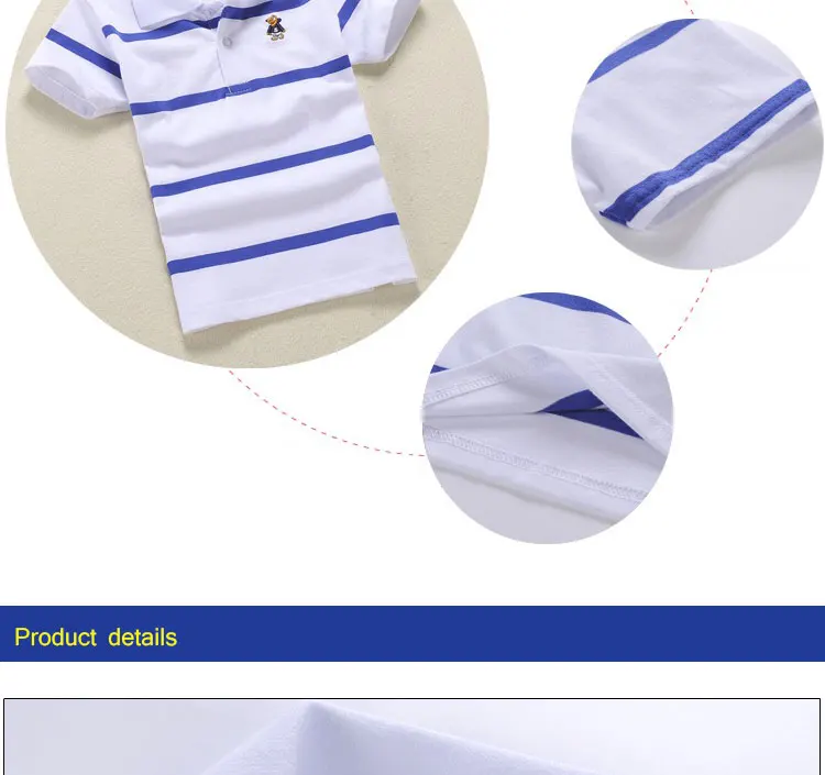 boys shirt shirt Children's wear boy's short sleeve T-shirt pure cotton summer children's T-shirt lapel sleeve Boys