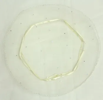 

RE 100pcs 26cm Lvory Jewelry Packing Drawable Round Organza Bags Wedding Gift Bags Pouches Sachet Organza Packaging Bags