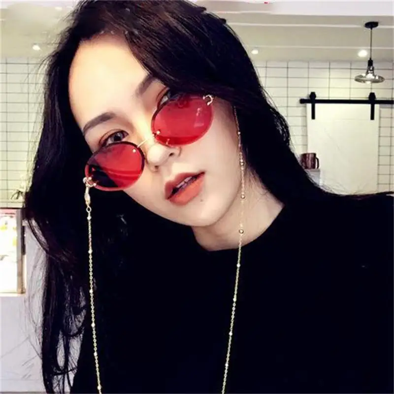 special promotion Mme Small Sunglasses Women Oval Rimless Ladies Sun Glasses Bkmd8NGz